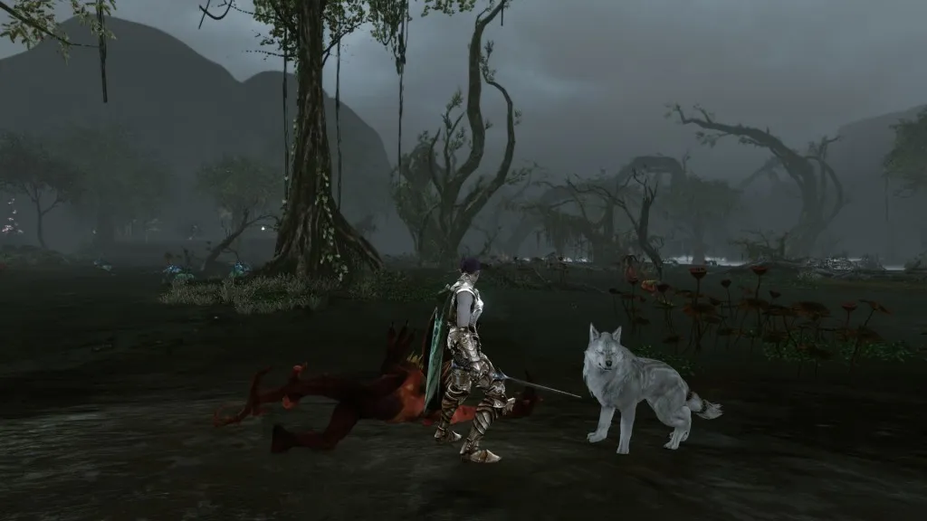 Me and the puppy hanging out in Hellswamp, not getting ganked.