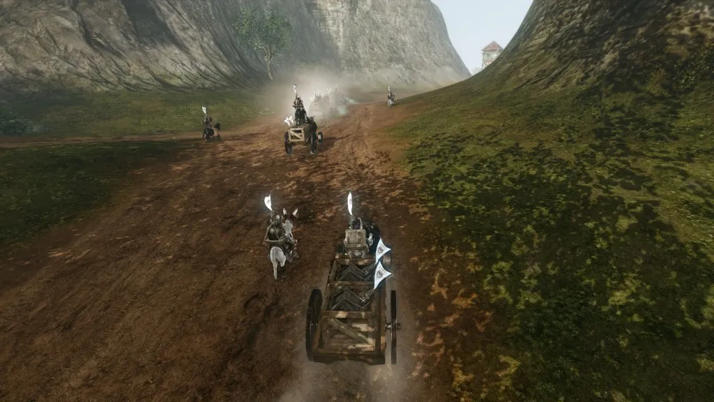 On your mark, get set, go! At the border of Halcyona waiting for Peace Time to begin.
