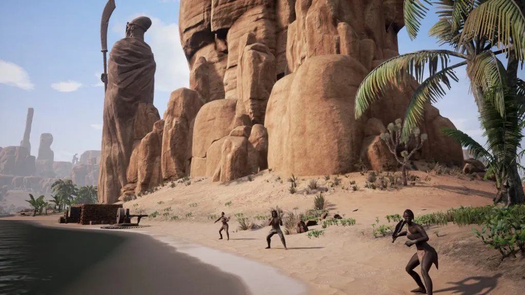 Thralls guarding the beach.