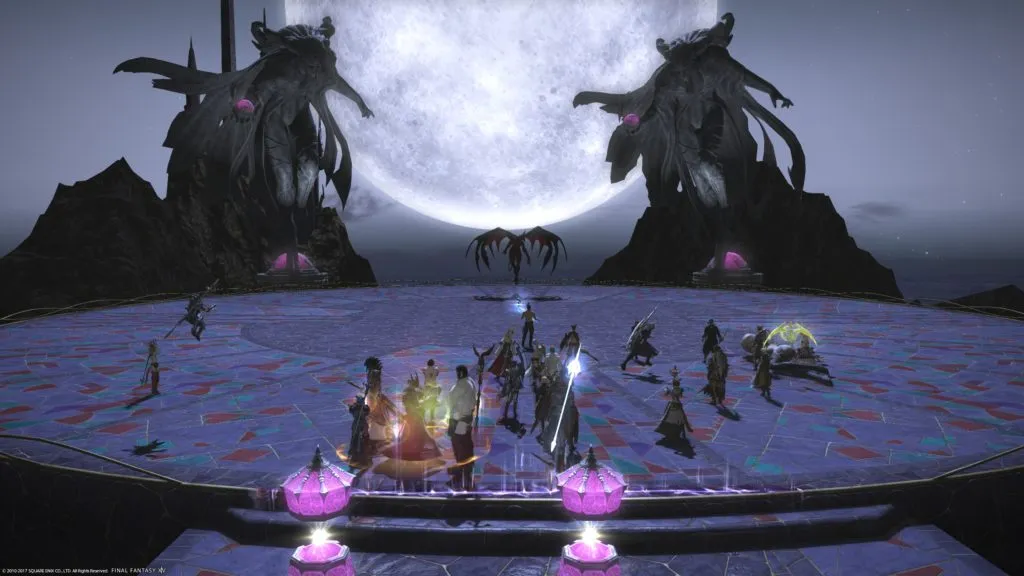 Staring down the last boss in Dun Scaith.
