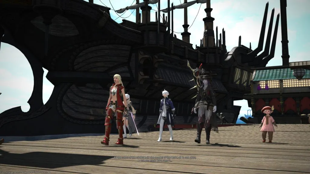 Arriving in Kugane after an eventful voyage across the sea.