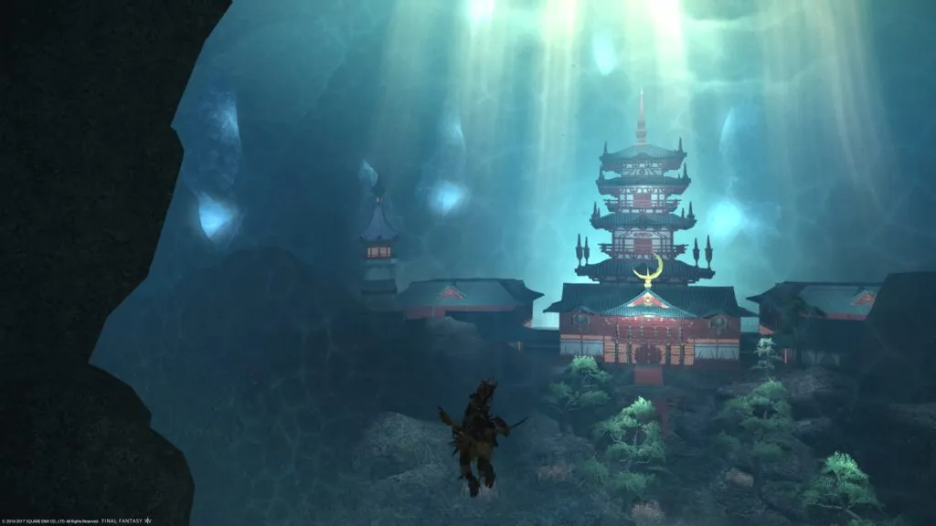 The underwater palace Shisui of the Violet Tide.