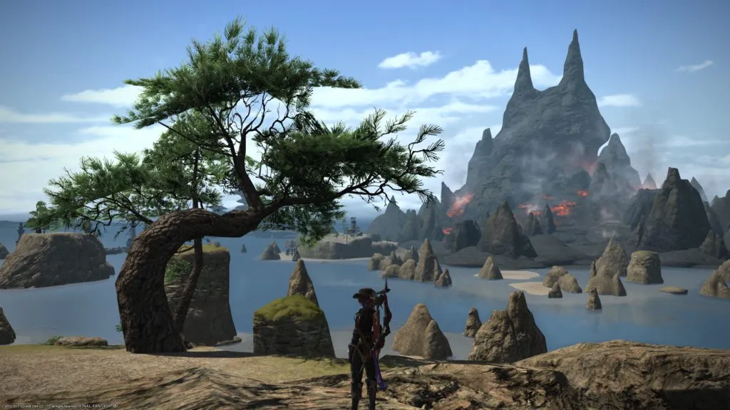Sightseeing in the Ruby Sea (the only zone that I can fly in so far).