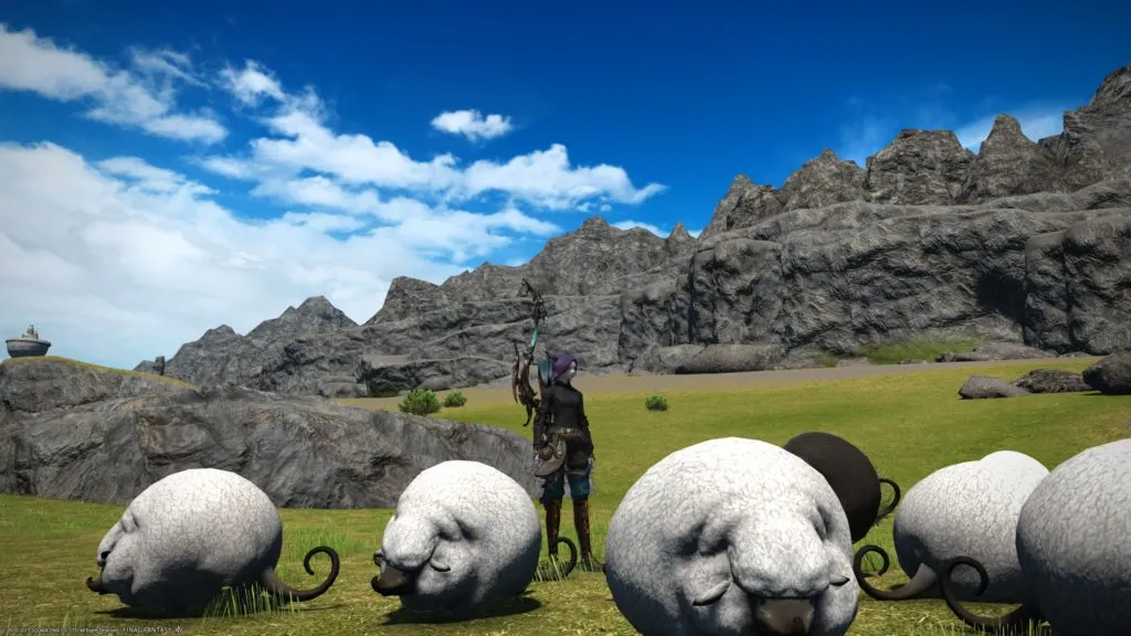 Puffy sheep with rat tails!