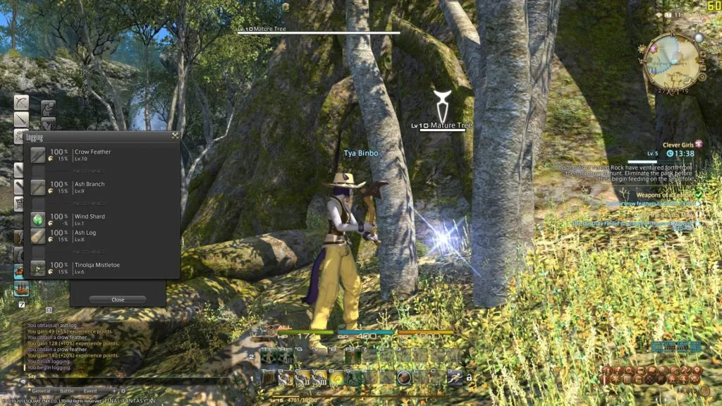 Learning to chop down trees back in the good old days.