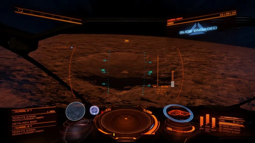 I&rsquo;m going to land right in that crater.