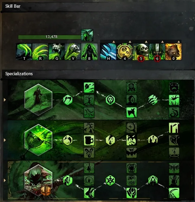 Incidentally, this is the Necromancer build and skills I used for most of Path of Fire.