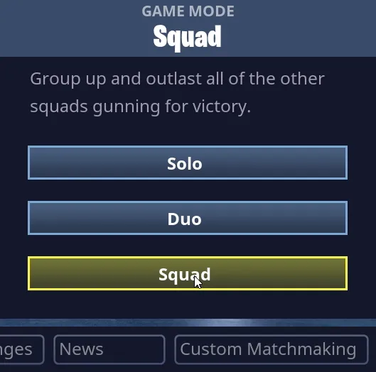 There is also a Custom Matchmaking button but I don&rsquo;t know what it does.