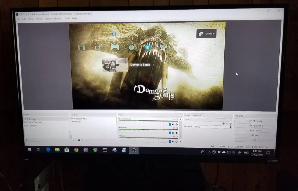 Surely the optimal way to view and play console games.