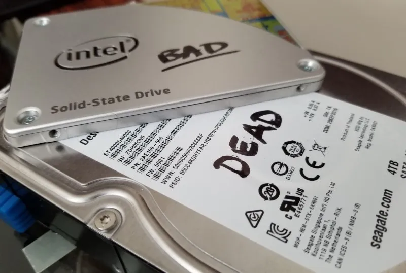 Casualties of War aka. Information Technology. This SSD and external USB drive both died last year, both less than two years old.