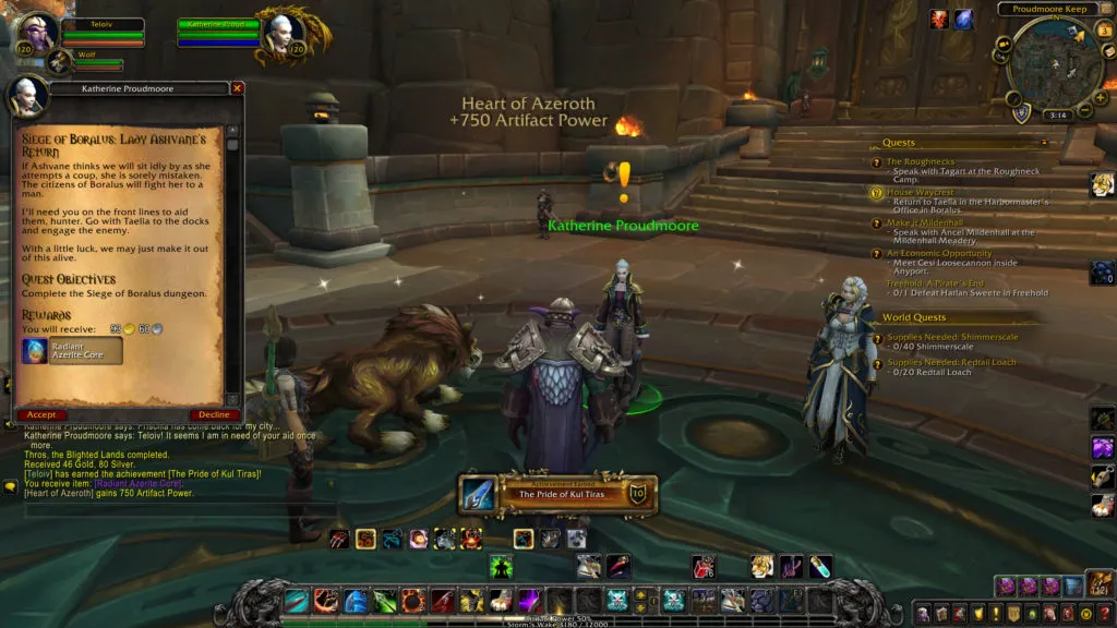 Very likely where my character will start in the next WoW expansion.