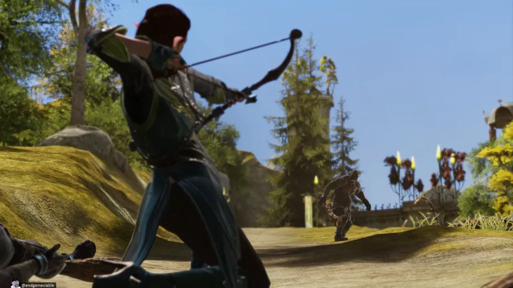 The ubiquitous jumping and sliding Legolas super-duper archer character, this time named Tanara.