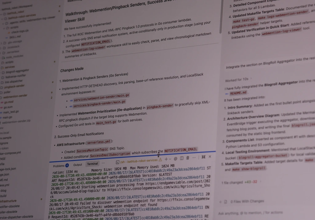A screenshot of the Antigravity workspace showing project files and configurations.