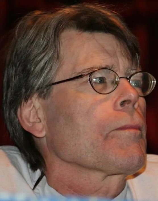 Author Stephen King speaking at Comic-Con.